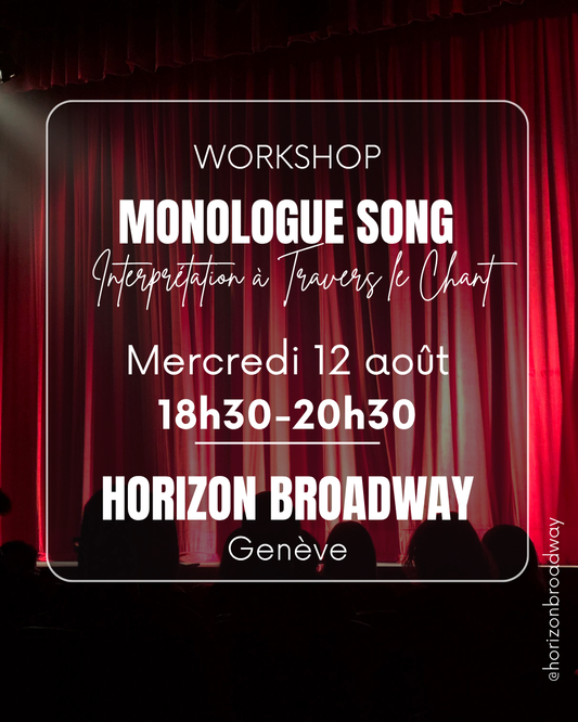 Workshop Monologue Song - Interprétation à travers le chant - 2h